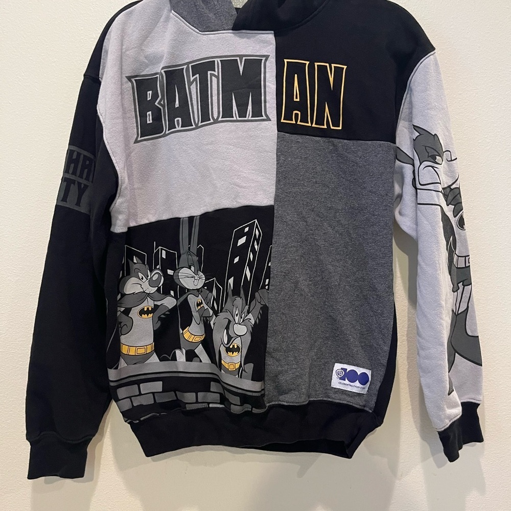 Warner Bros Black and Gray Batman Sweatshirt